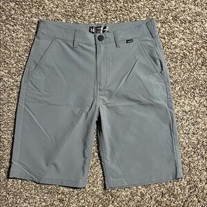 Hurley Men's Charcoal Flat Front Shorts